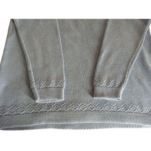 Basic Editions Vintage Light Blue Knit Pullover Sweater Snowflake Pattern Size L - Picture 14 of 15